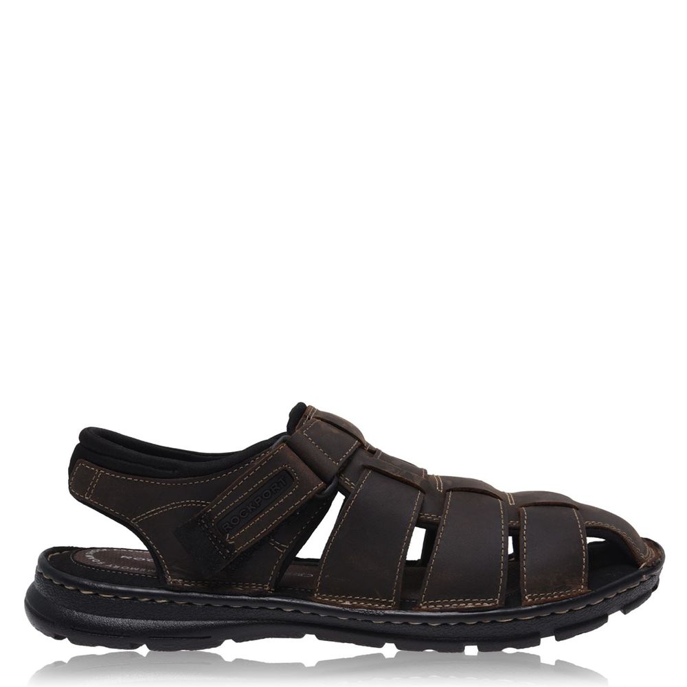 Rockport Men's Fishermen Sandals - Brown - USA (8130SQVEL)